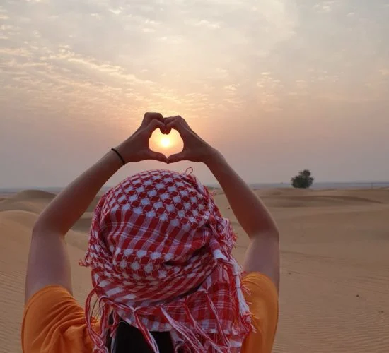 dubai desert sunset
